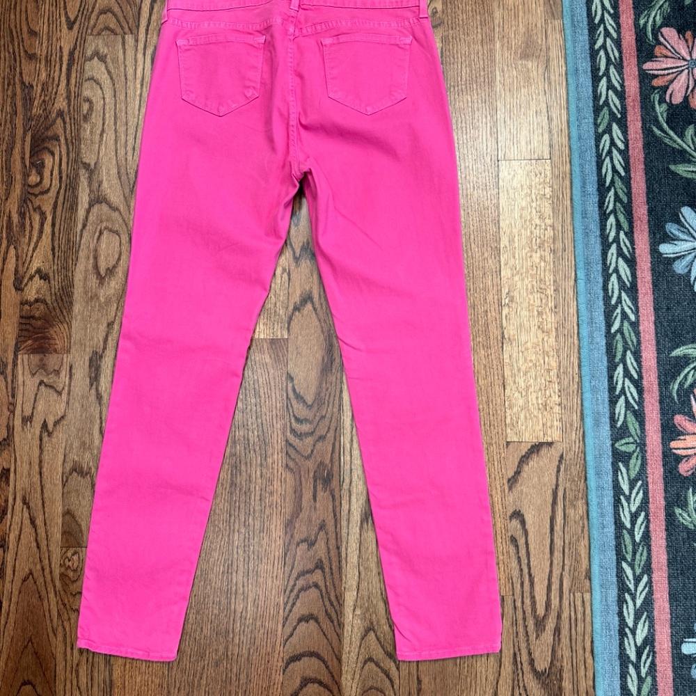 Hot Pink Slim Straight Leg  Jeans Ankle Length  Size 10